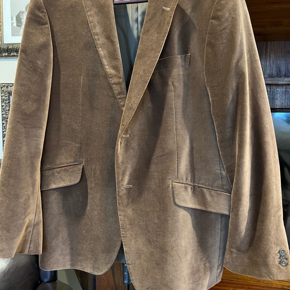Banana Republic Tan Velvet Blazer